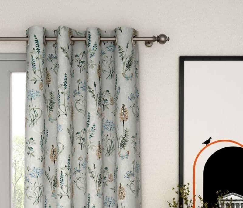 Image 11 for Zoe Botanic Mist Floral Print Light-Filtering Long Door Curtain Set of 2