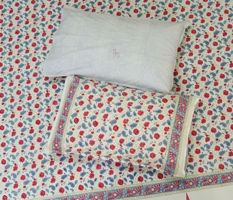 Image 3 for Azalea 300TC Double Bed Sheet - Bloom Shay Cotton Bedsheet King Size With 2 Pillow Cover