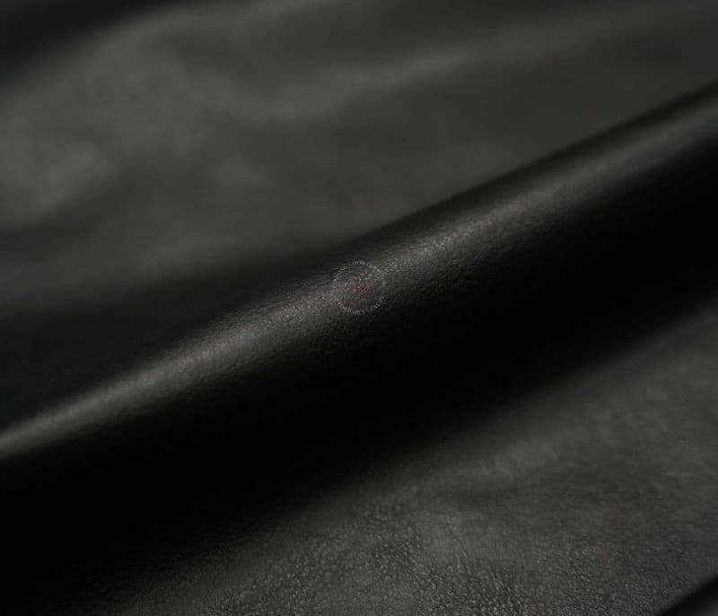 Image 5 for Elani Tar Black Plain Leatherette Fabric