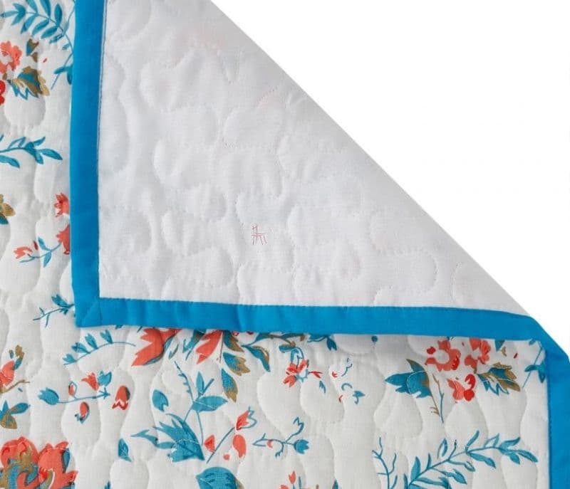 Image 2 for Camila Pattern Cotton Sofa Cover 2 Seater (Blue)