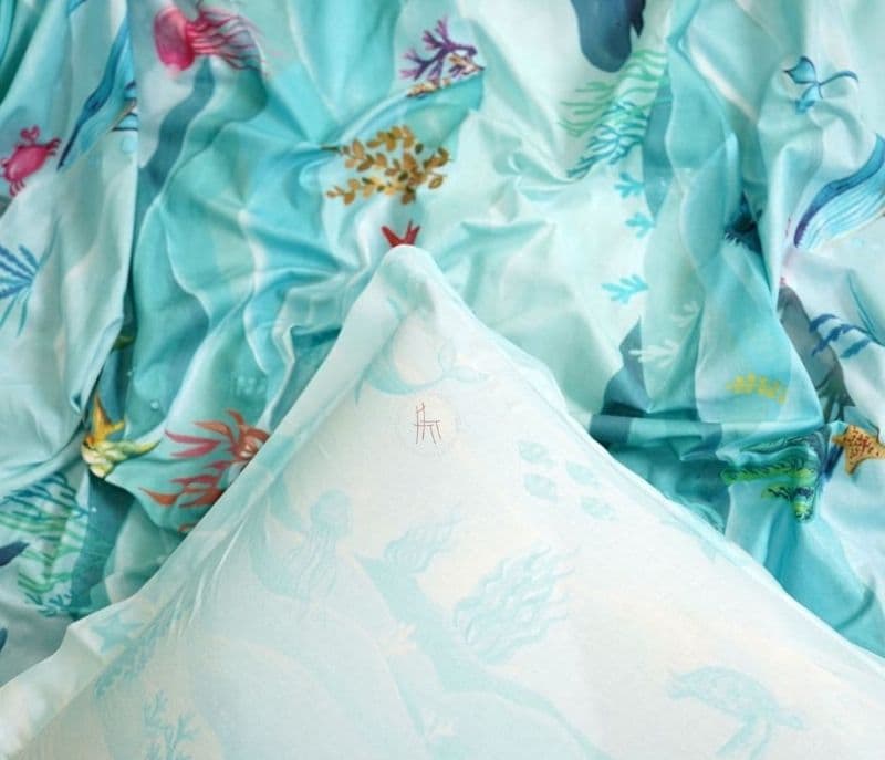 Image 15 for Mariella Seashore Flat Cotton Kids Bed Sheet King Size with 2 Pillow Covers