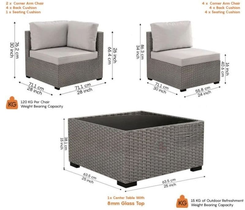 Image 5 for Lennon Wicker Modular 6 Seater Outdoor Set With Coffee Table