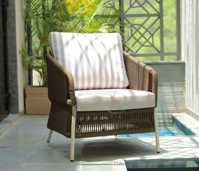Image 1 for Velvet Single Seater Outdoor Garden Chair