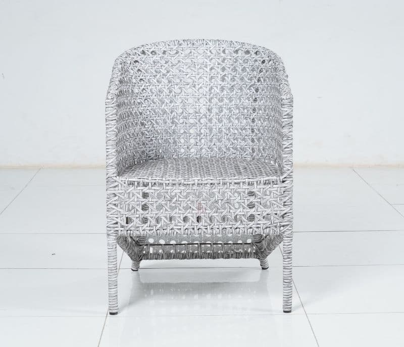 Image 3 for Eloise White And Wicker Outdoor Chair