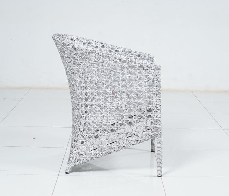 Image 4 for Eloise White And Wicker Outdoor Chair