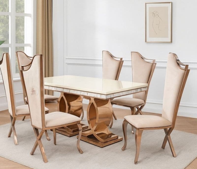 Image 1 for Evelina 6 Seater Dining Table