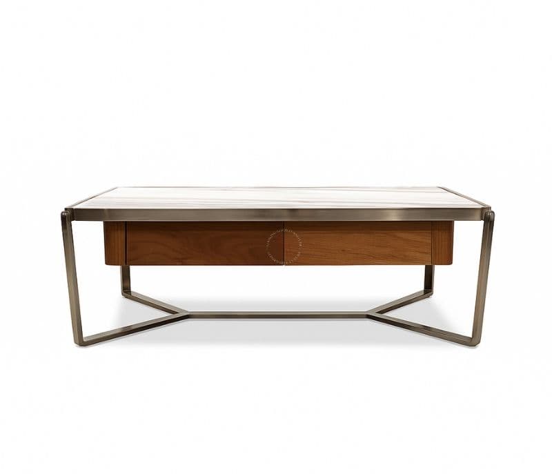 Image 6 for Centre Table - A 50 With Marble Top And Metal Base (CP OTD)